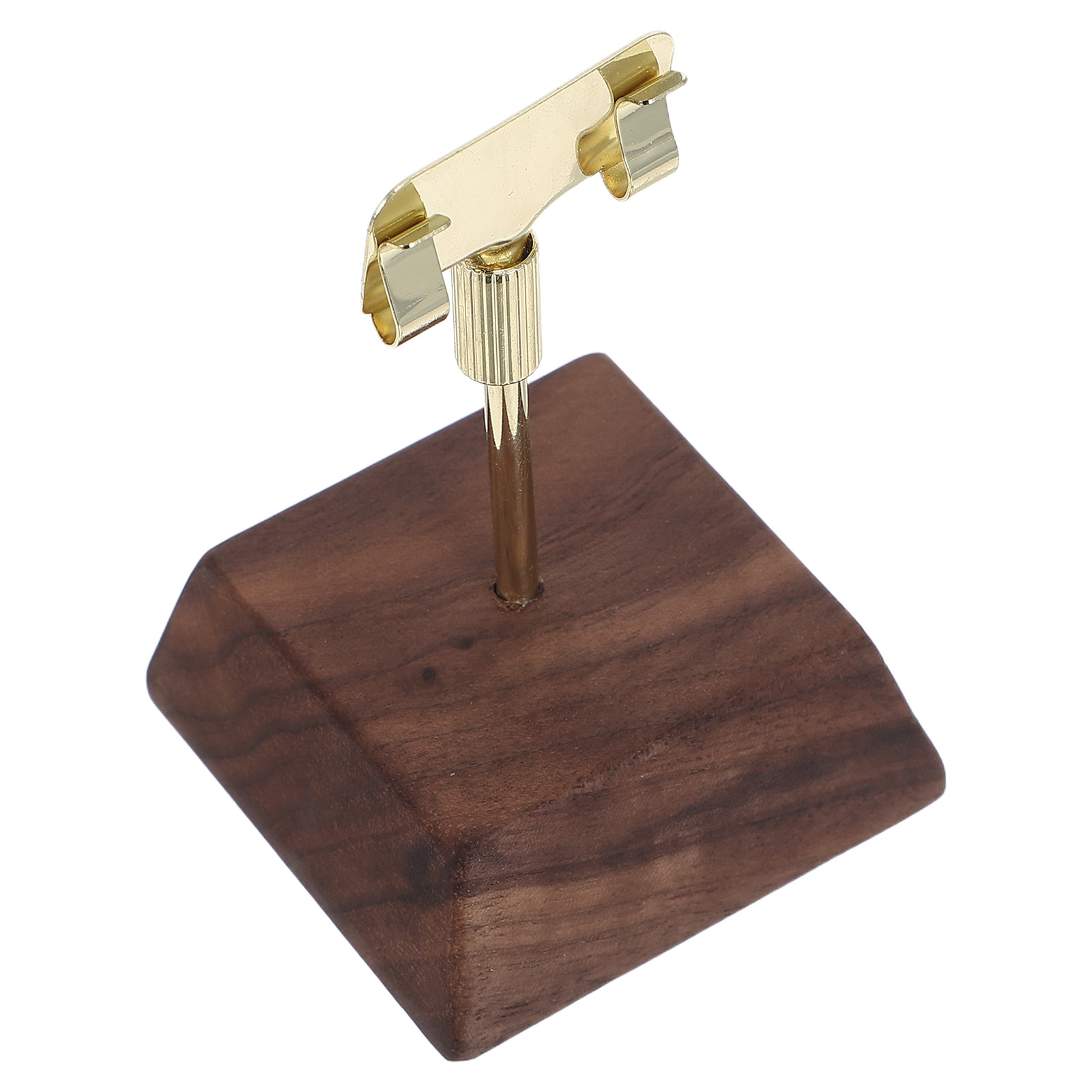 Table Number Gold - Walnut Card Holder Table Menu Stand