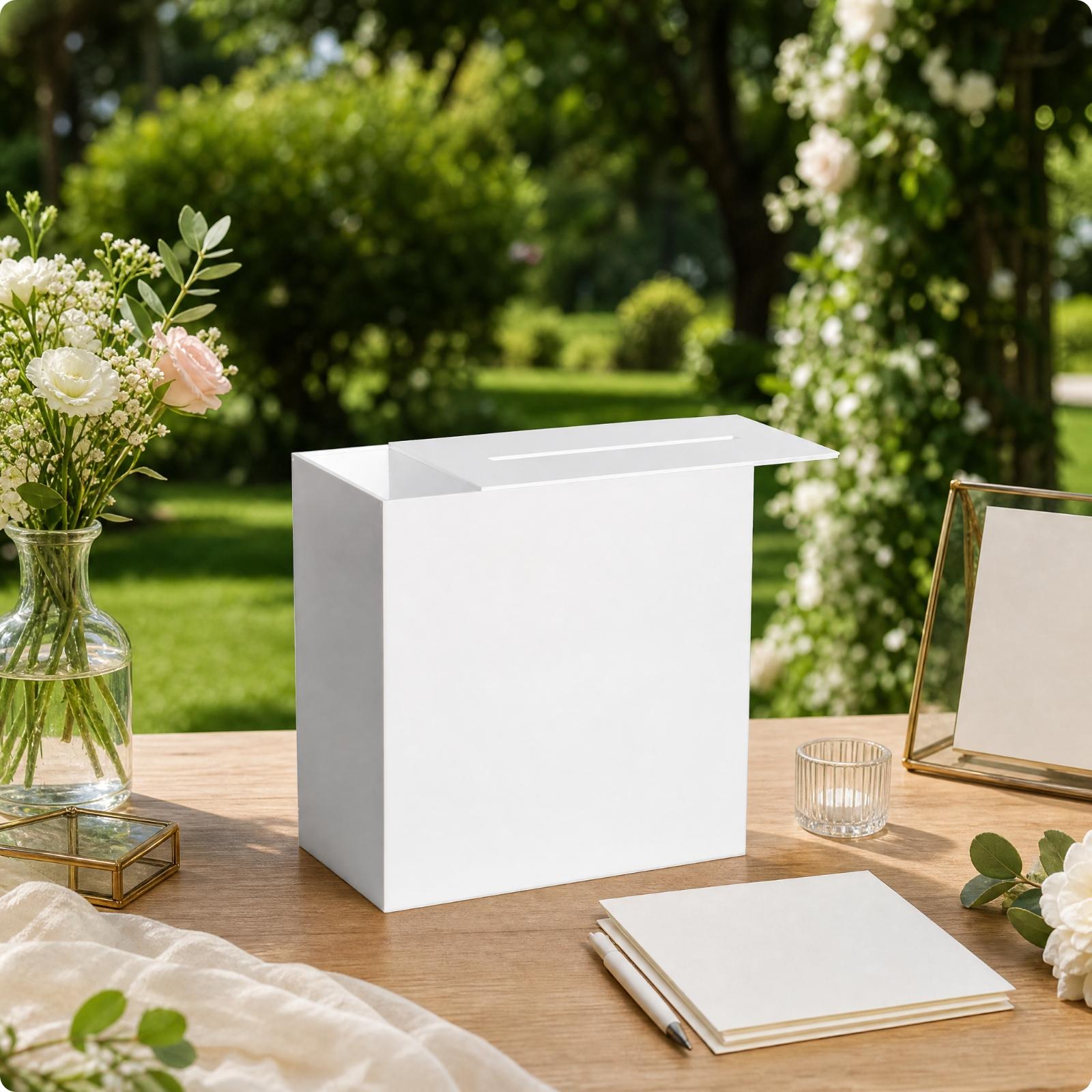 Wedding Card Box - Transparent Acrylic Card Storage Box with