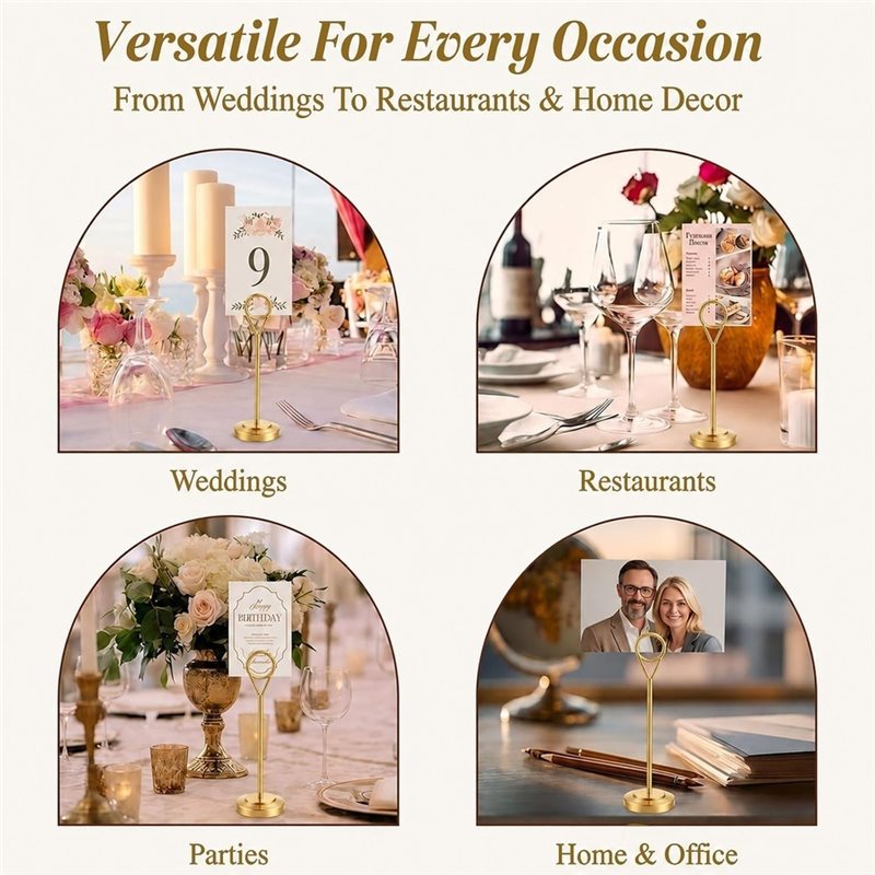[NEWA64Z!】 Sturdy Photo Pictur - đánh giá và giá Table Number Gold