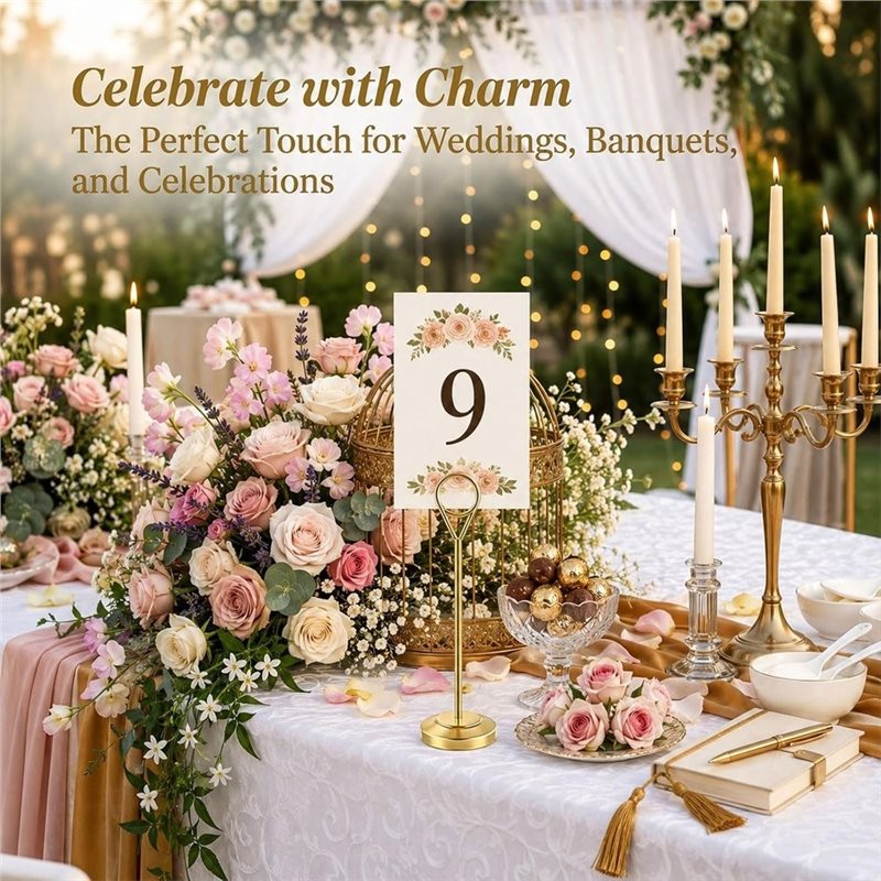 [NEWA64Z!】 Sturdy Photo Pictur - đánh giá và giá Table Number Gold