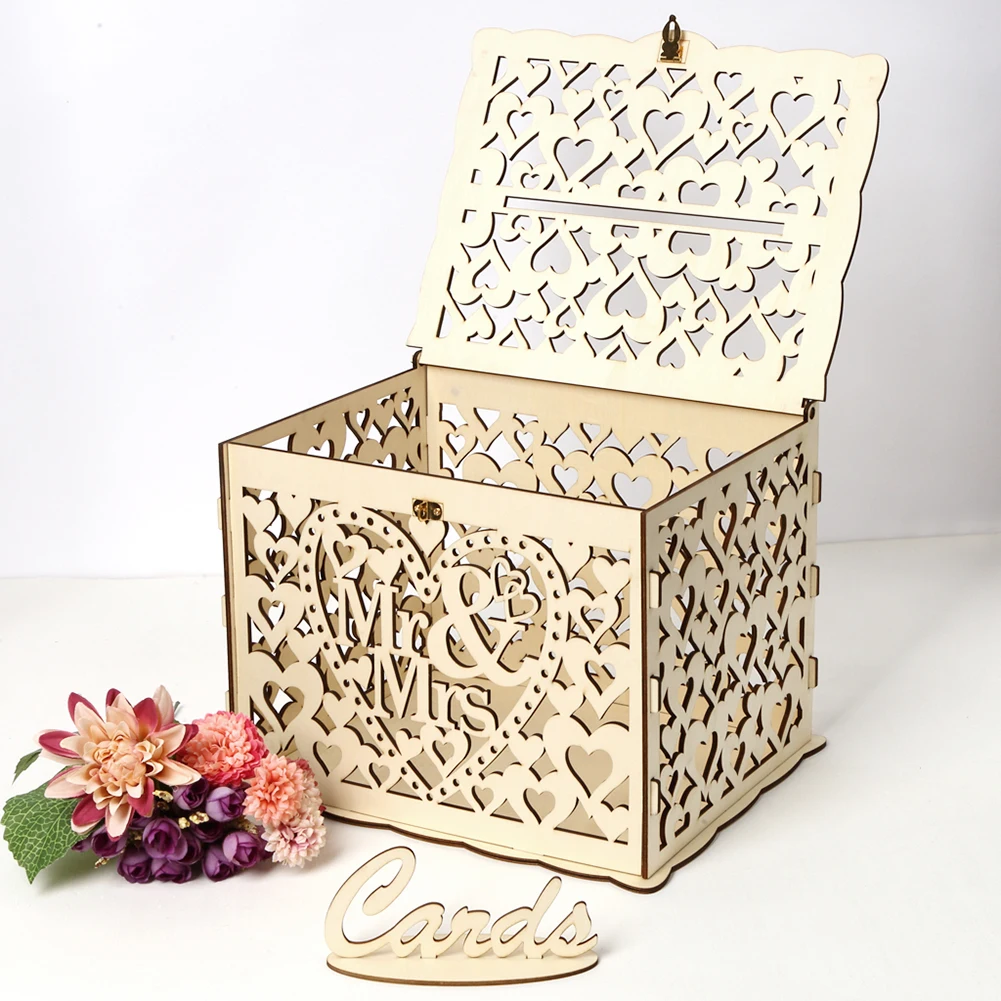 Wooden Wedding Card Box Weddin - đánh giá và giá Wedding Card Box