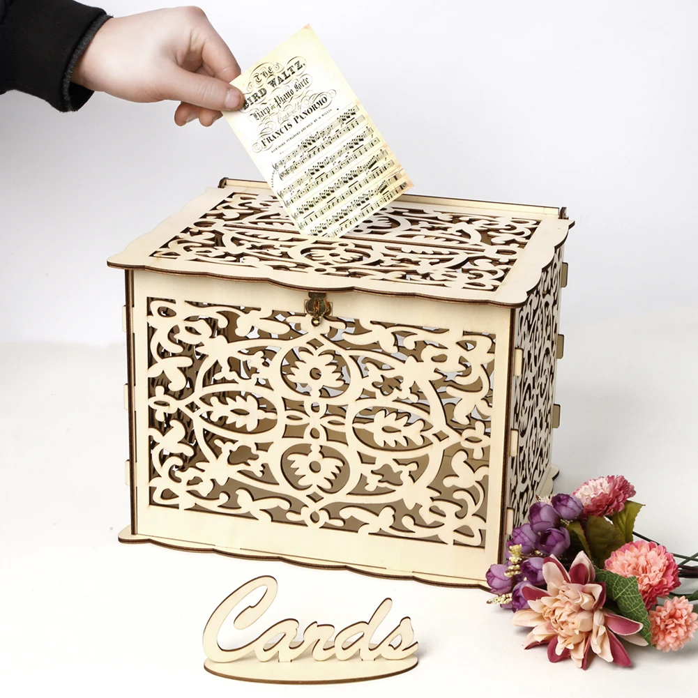 Wooden Wedding Card Box Weddin - đánh giá và giá Wedding Card Box