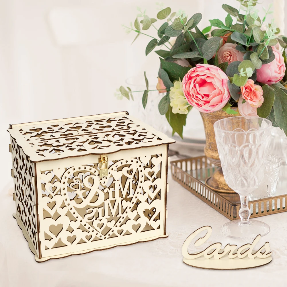 Wooden Wedding Card Box Weddin - đánh giá và giá Wedding Card Box
