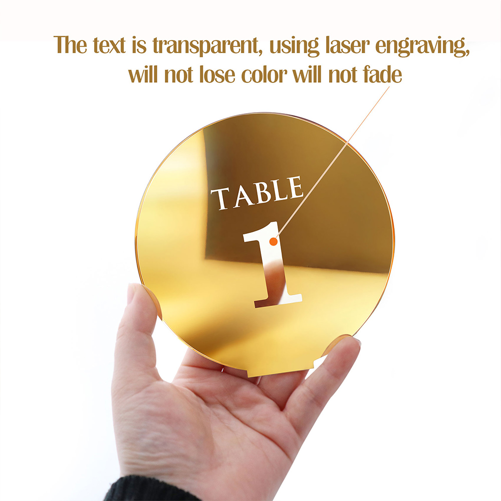Acrylic Wedding Table Number S - đánh giá và giá Table Number Gold