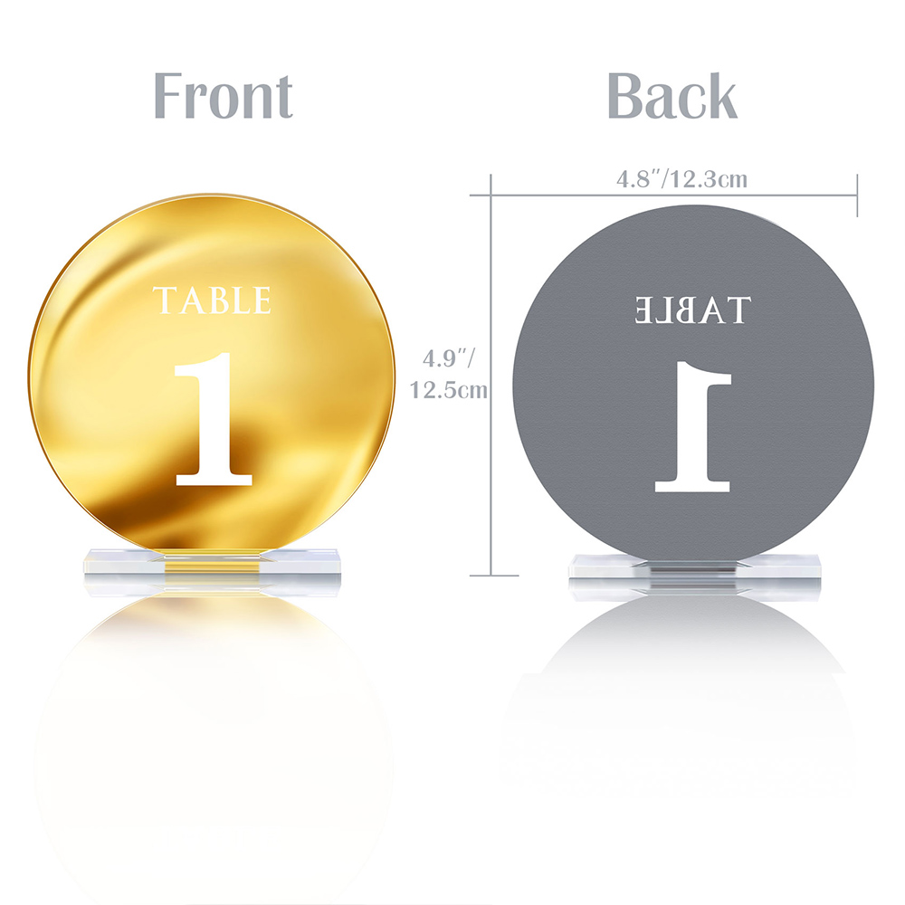 Acrylic Wedding Table Number S - đánh giá và giá Table Number Gold