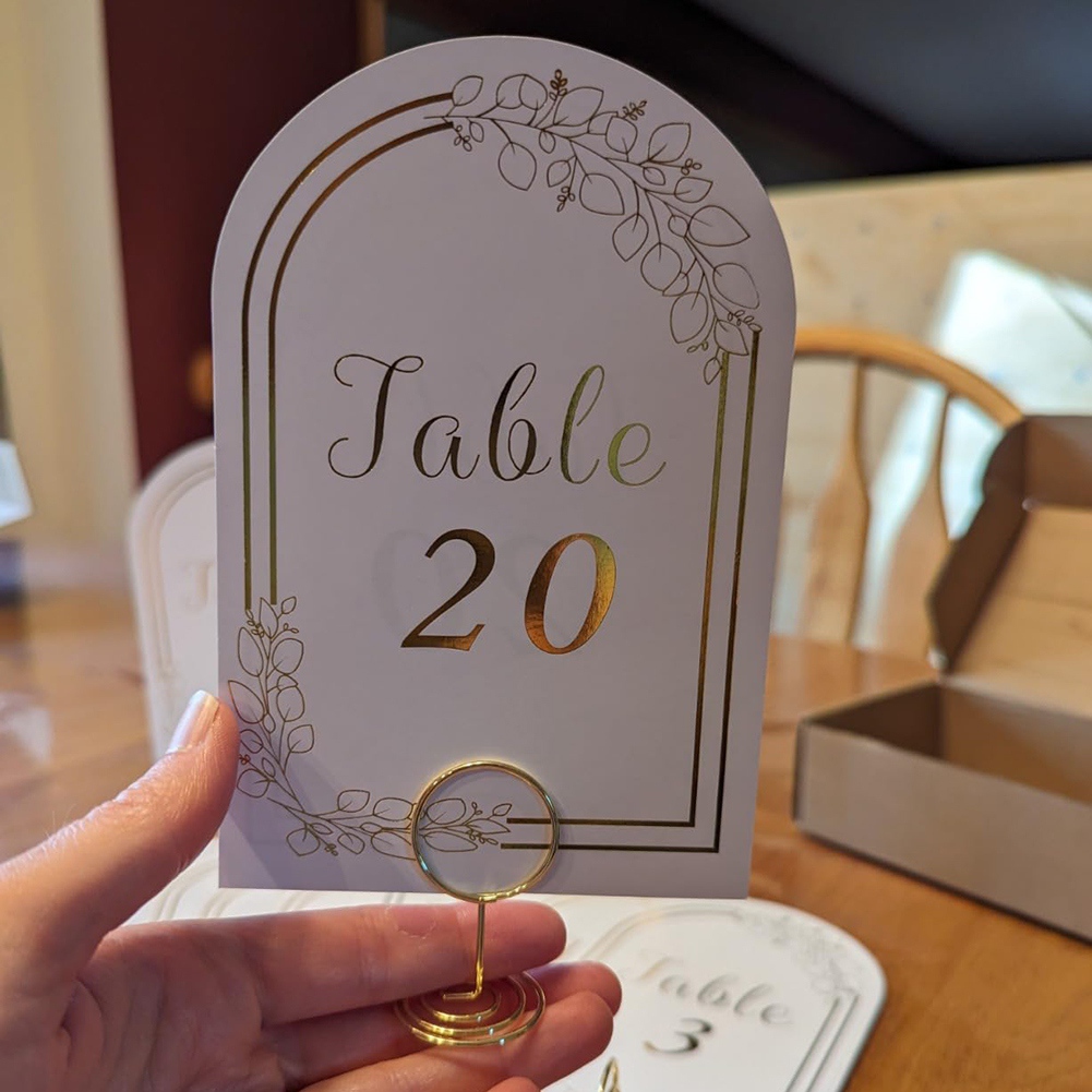 AT19-Wedding Table Number 1-20 - đánh giá và giá Table Number Gold