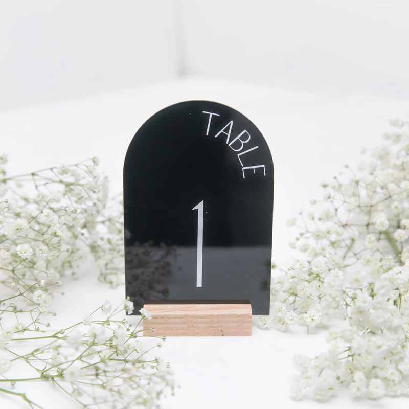 Cá Tính Sơn Lưng Acrylic Bàn C - đánh giá và giá Table Number Gold