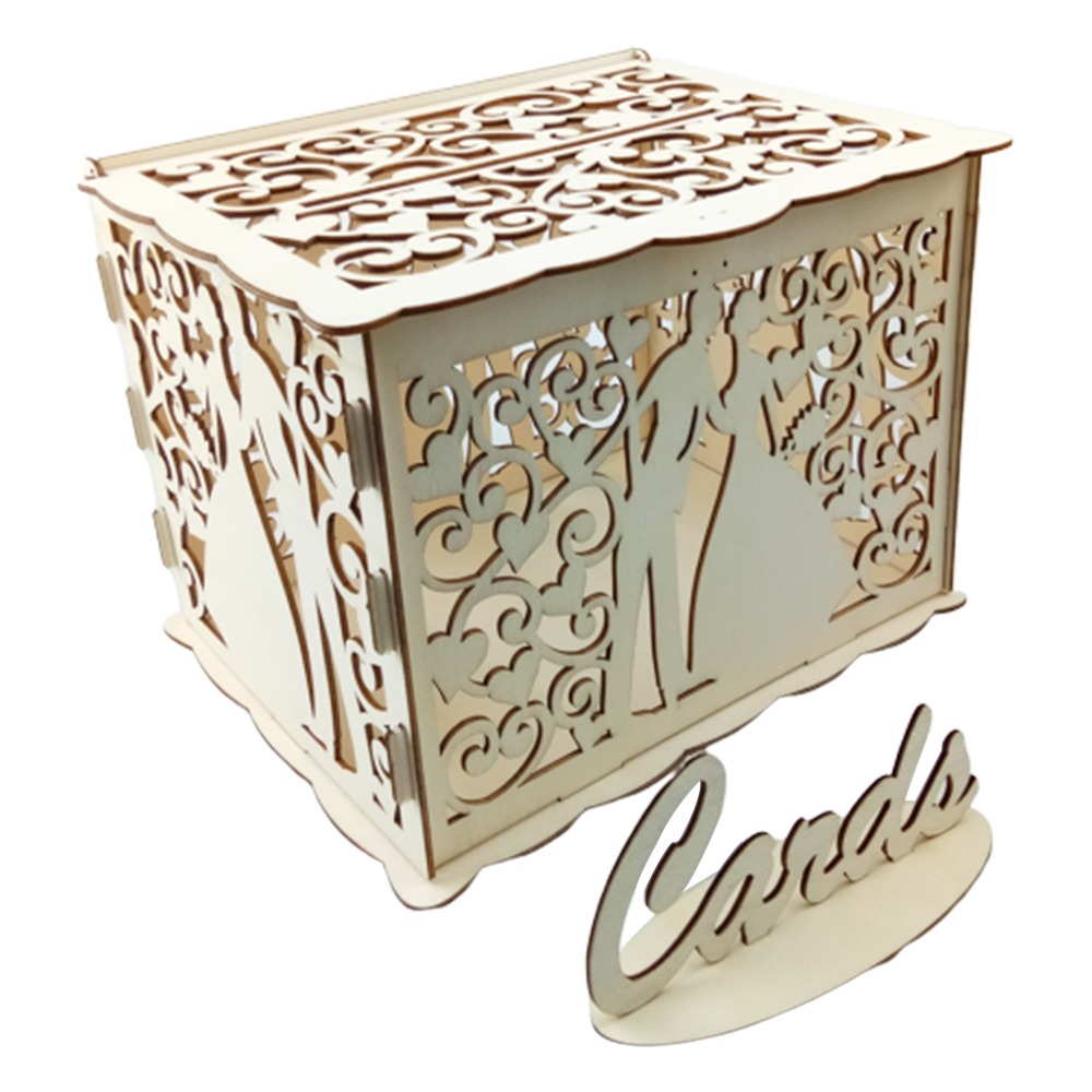 22.5x15x15cm Wooden Wedding Ca - đánh giá và giá Wedding Card Box