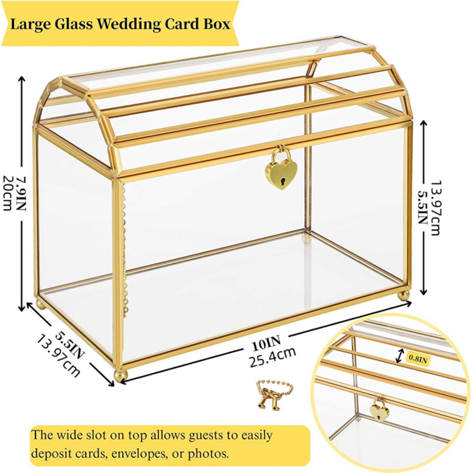 Glass Wedding Card Box Storage - đánh giá và giá Wedding Card Box