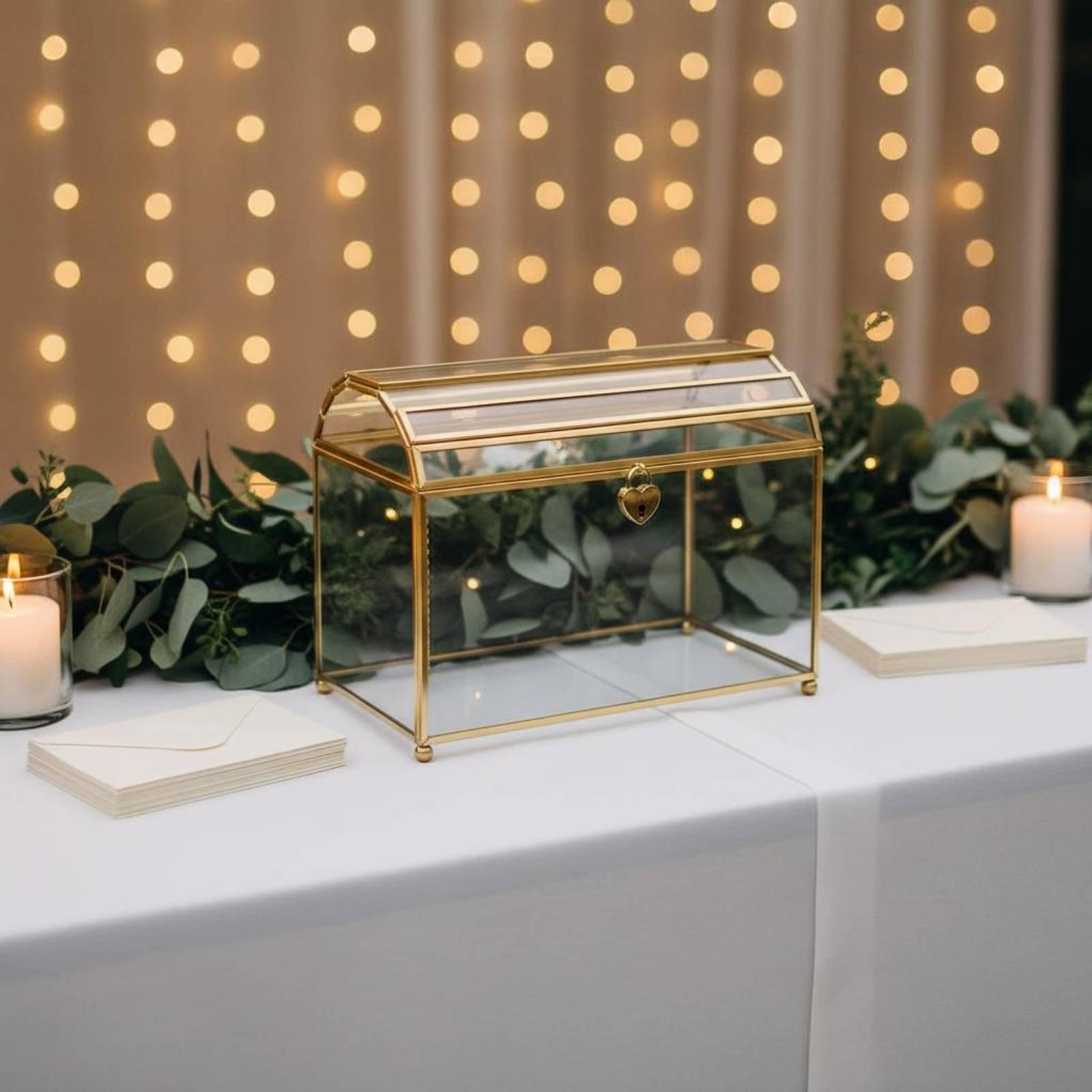 Elegant Glass Wedding Envelope - đánh giá và giá Wedding Card Box